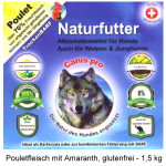 Naturfutter fr Hunde "Poulet", kaltgepresst, glutenfrei! 1,5kg