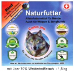 Naturfutter fr Hunde "Rind", kaltgepresst, getreidefrei! 1,5kg