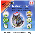 Naturfutter fr Hunde "Rind", kaltgepresst, getreidefrei! 5kg